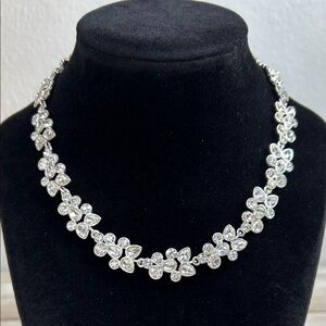 Beautiful Silver and Glass Statement Necklace